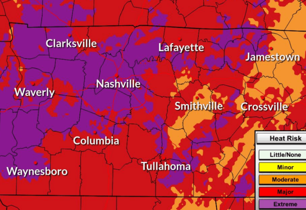 Heat advisory in effect from noon to 7 p.m. CDT Thursday