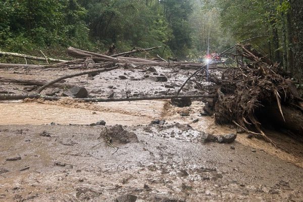 Flooding and rockslide disrupt travel in Sevier County