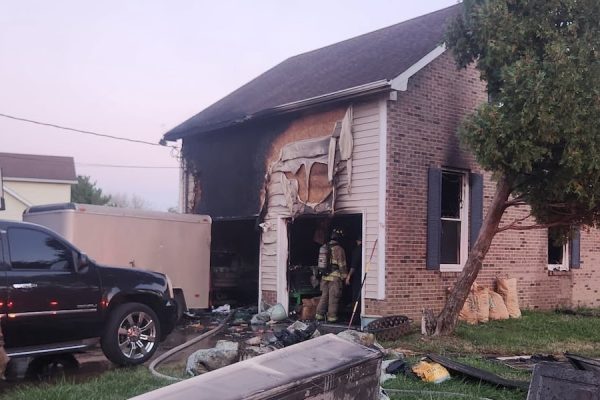 Family safe after garage fire in Clarksville